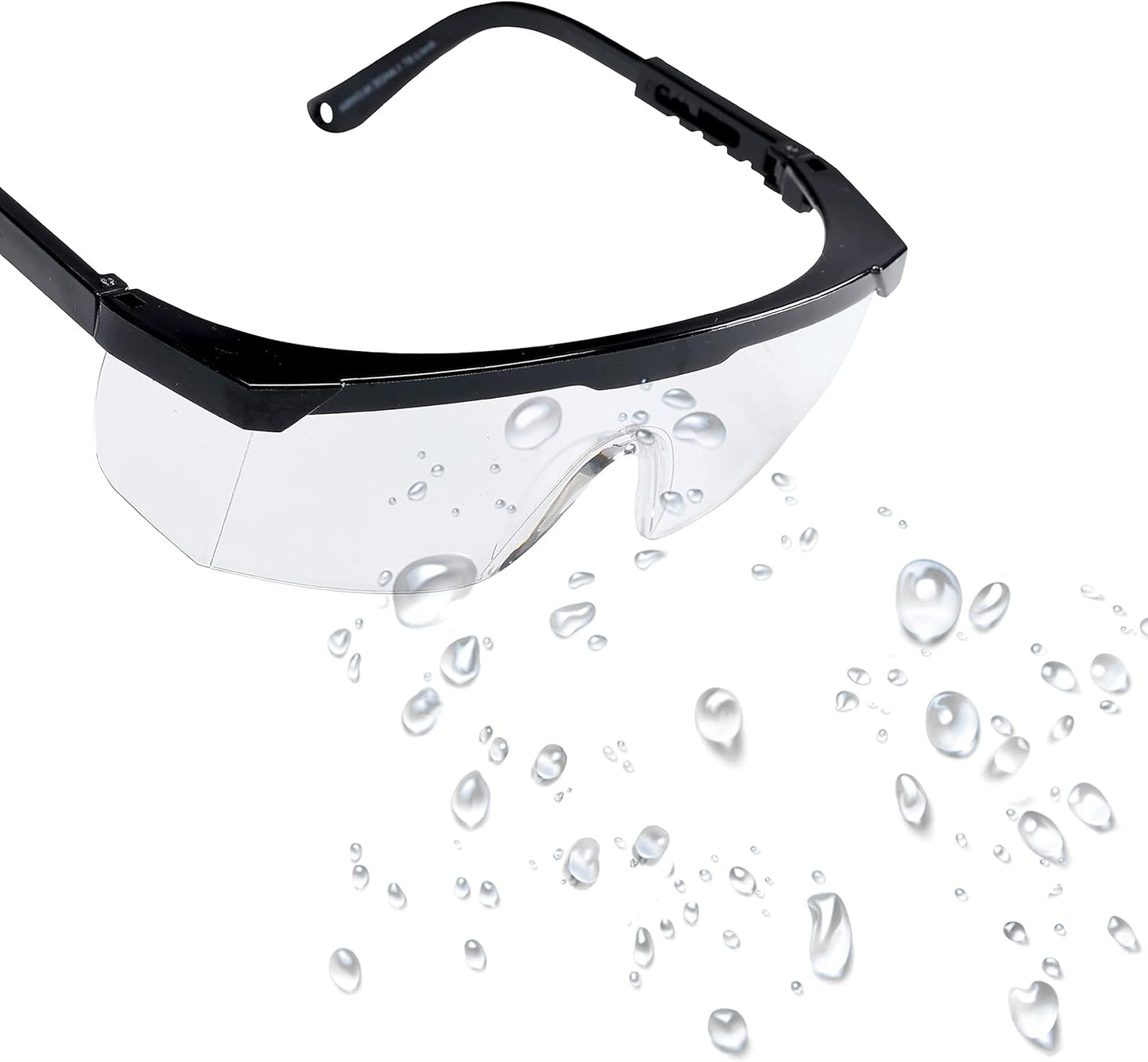 UNCO-Safety Glasses, Anti Fog Safety Glasses with Adjustable Arms, Safety Glasses Anti Fog, Clear Safety Glasses, Lab Safety Glasses, Eye Protection Glasses, Protective Eyewear, Work Glasses