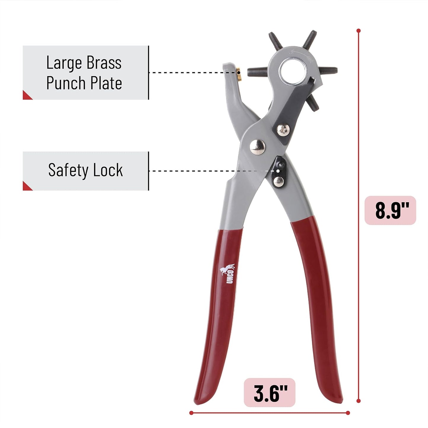 UNCO- Leather Hole Punch Tool and Leather Rivets Kit