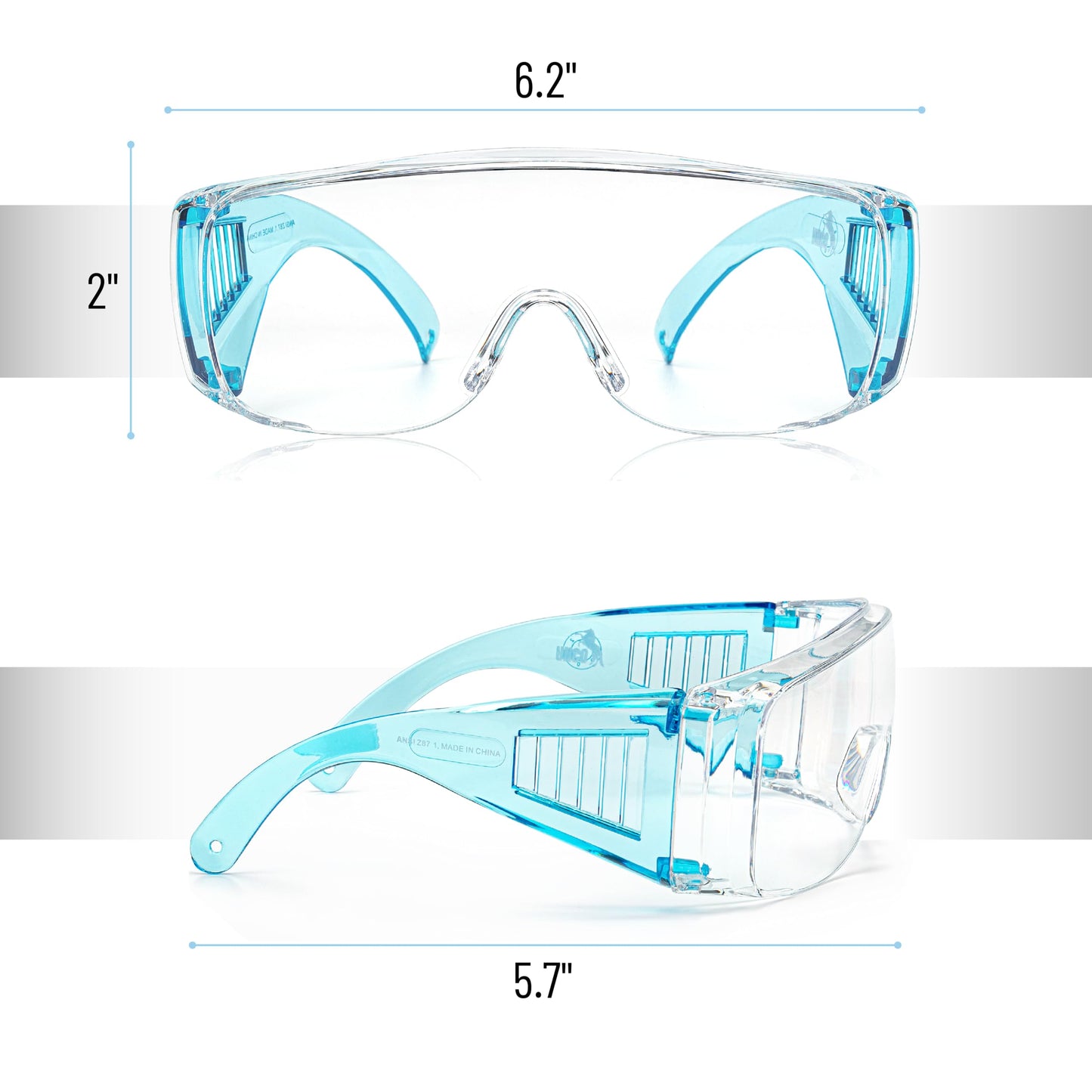 UNCO- Safety Goggles Over Glasses, Protective Goggles, Safety Goggles Anti Fog, Work, Safety Glasses Over