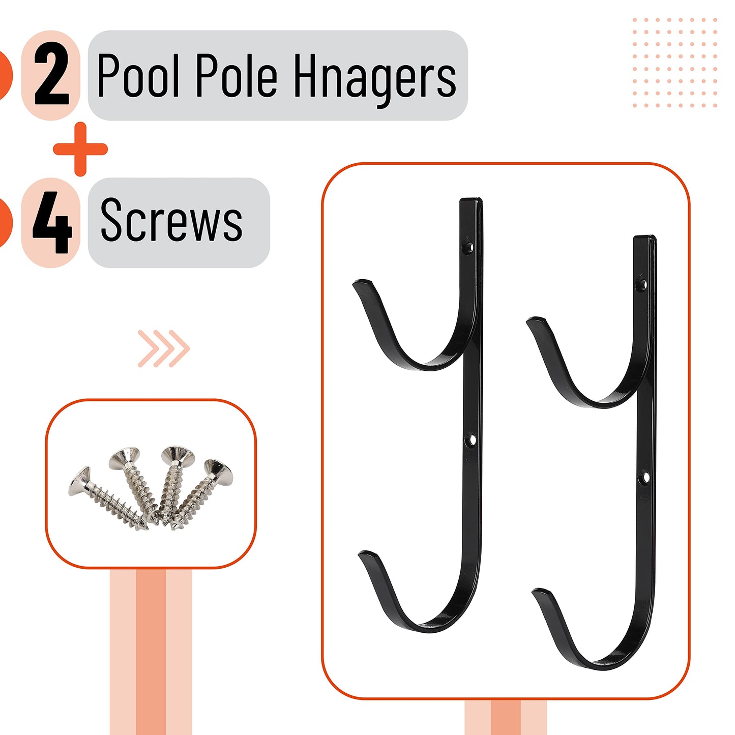 UNCO- Pool Pole Hanger and Skimmer Net with Pole