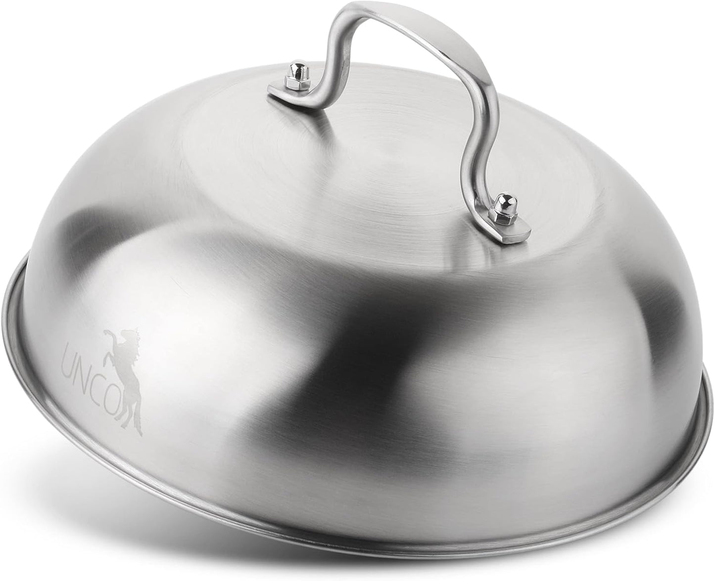 UNCO- Melting Dome, 9 Inch, Stainless Steel, Cheese Melting Dome, Round Basting Cover, Grilling Melting Dome, Cheese Melting Dome for Griddle, Griddle Grill Accessories