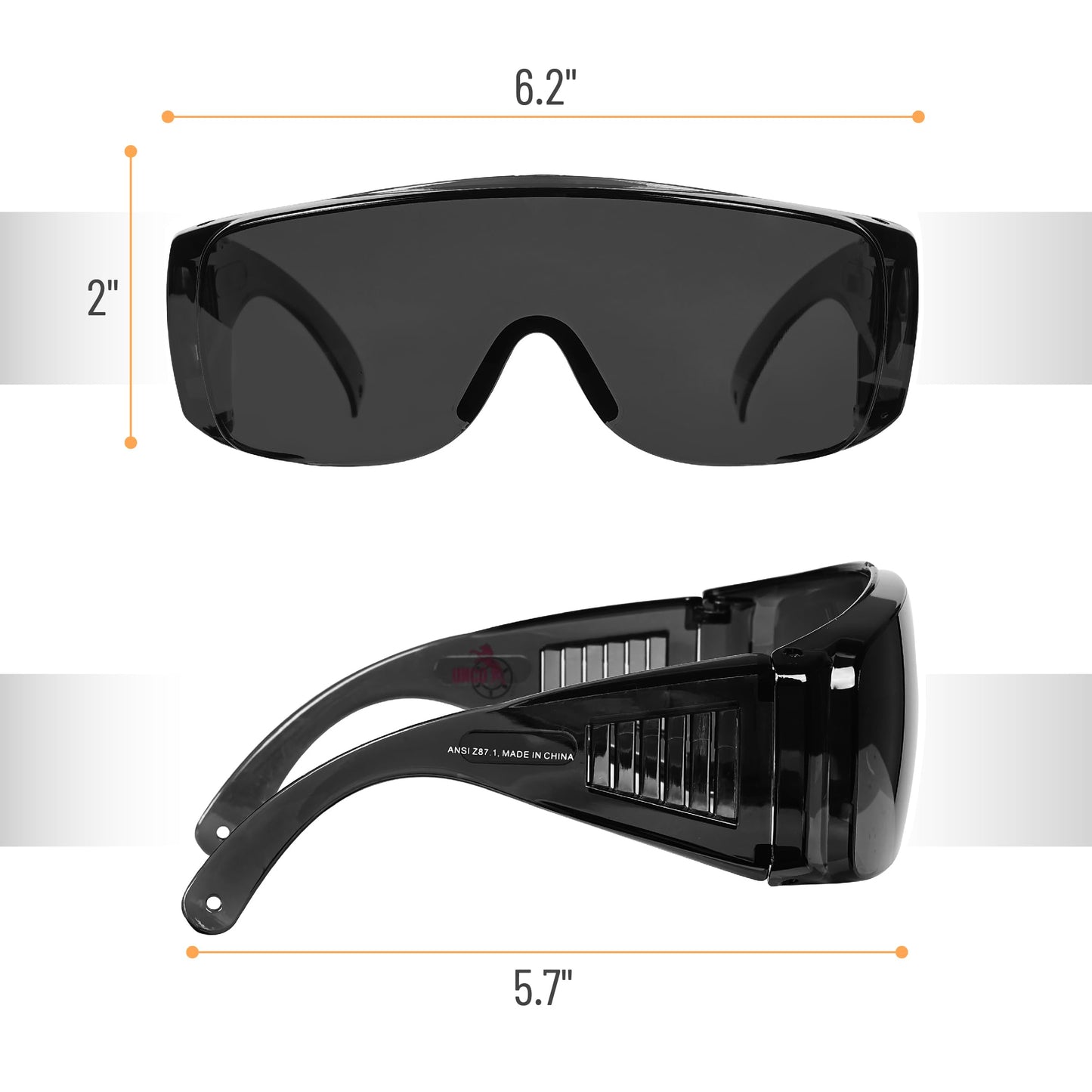 UNCO- Safety Goggles Over Glasses, Protective Goggles, Safety Goggles Anti Fog, Work, Safety Glasses Over