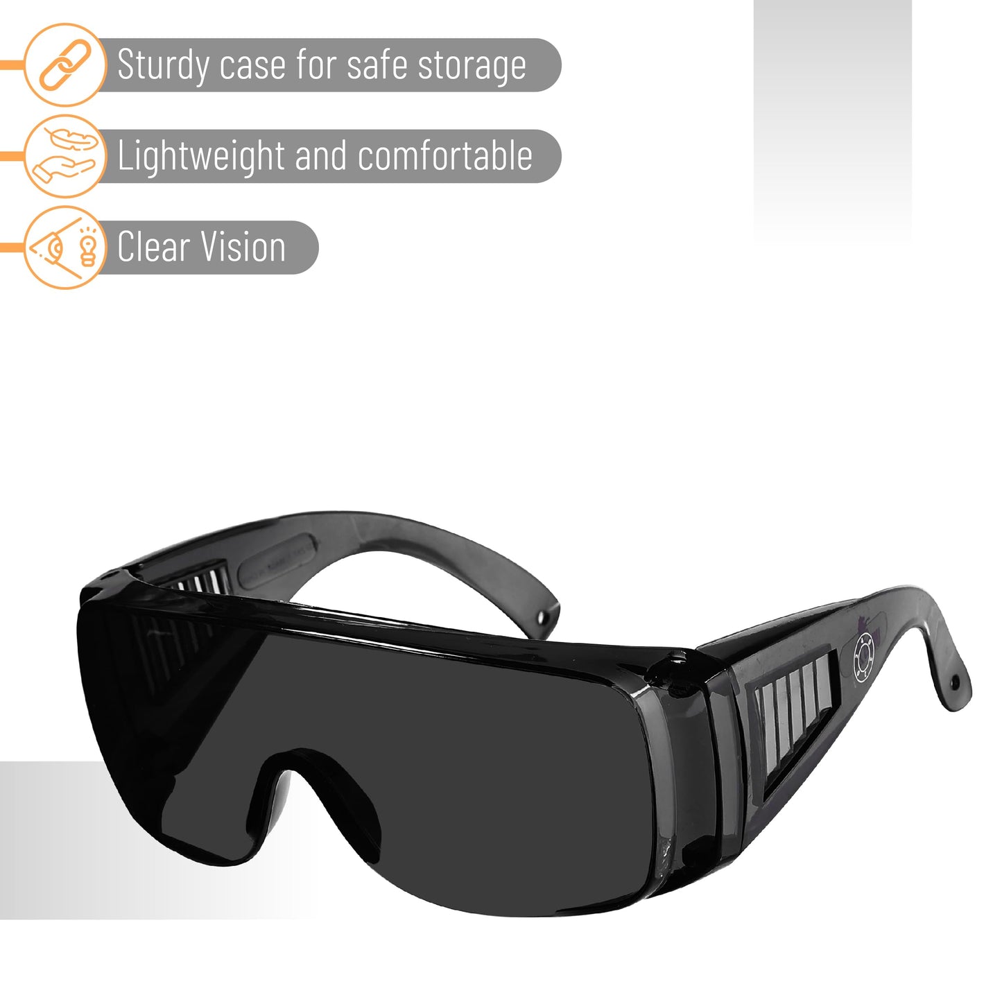 UNCO- Safety Goggles Over Glasses, Protective Goggles, Safety Goggles Anti Fog, Work, Safety Glasses Over