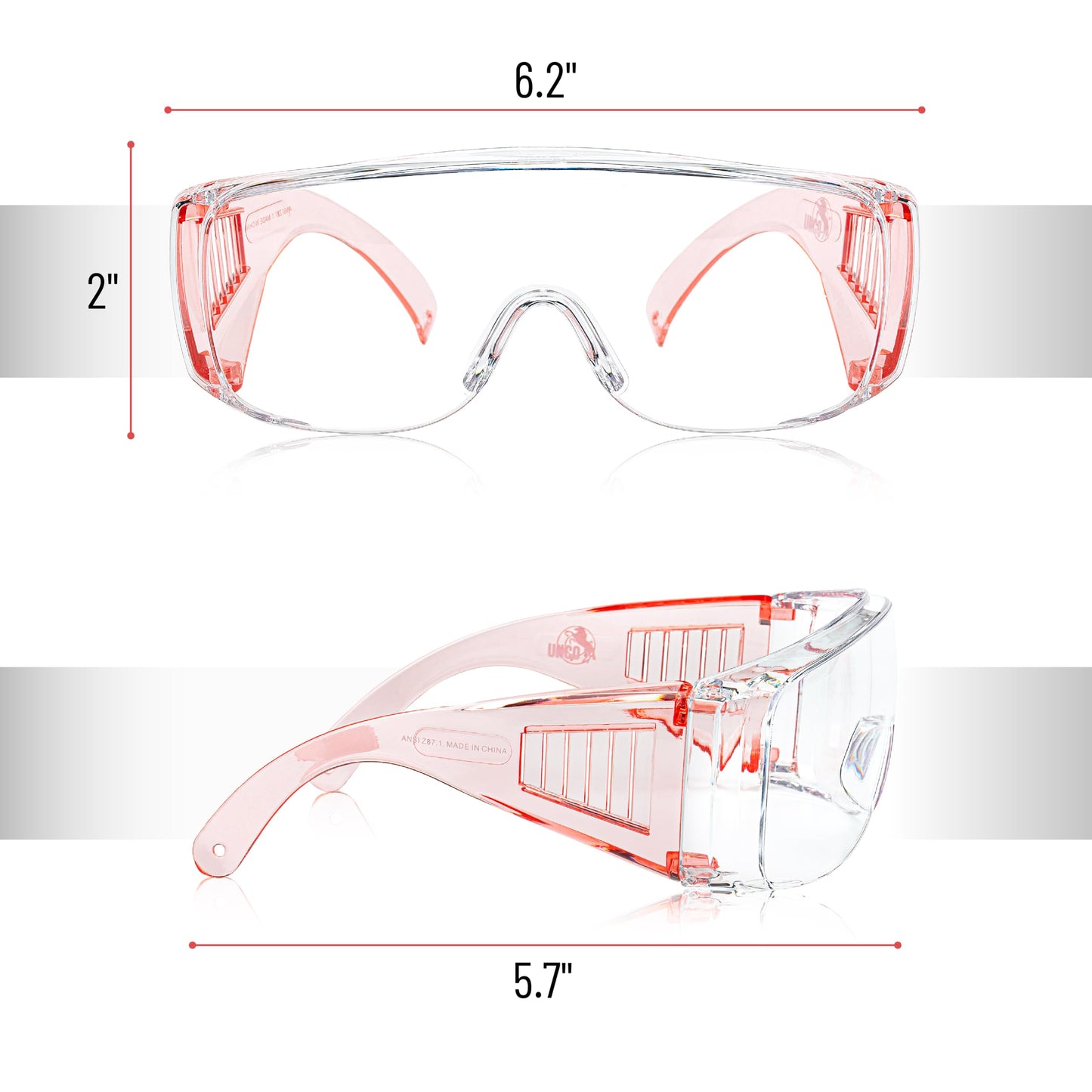 UNCO- Safety Goggles Over Glasses, Protective Goggles, Safety Goggles Anti Fog, Work, Safety Glasses Over