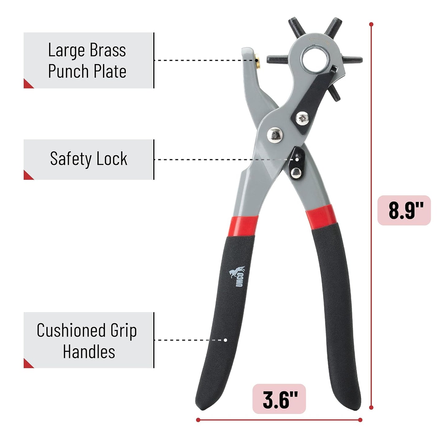 UNCO- Leather Hole Punch Tool and Leather Rivets Kit