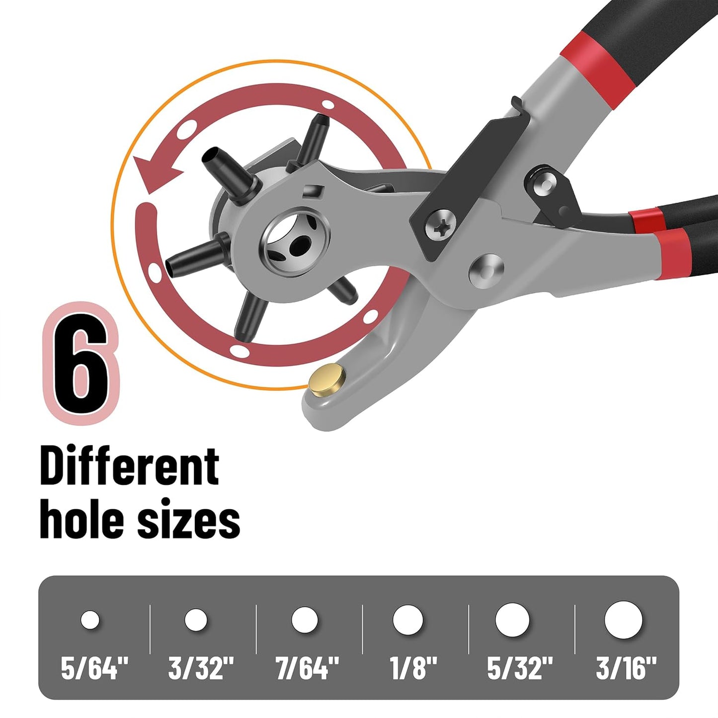 UNCO- Leather Hole Punch Tool and Leather Rivets Kit
