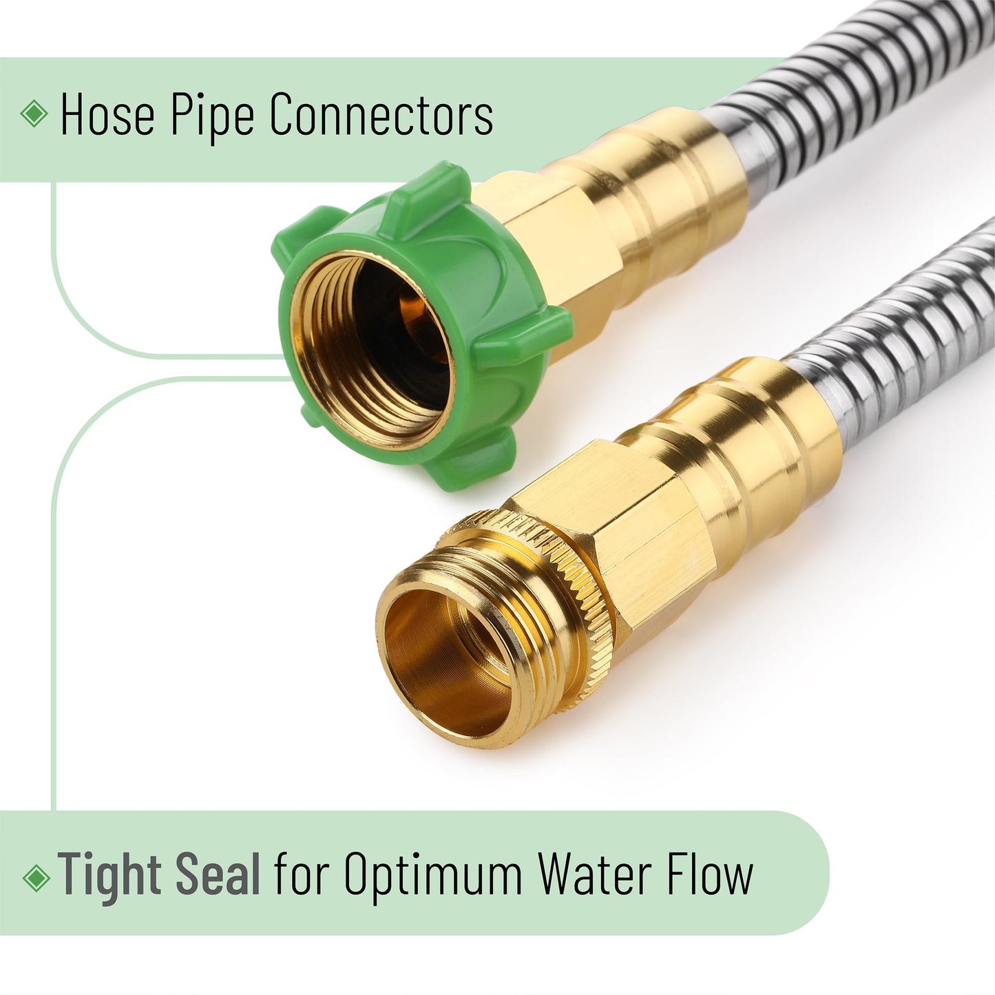 UNCO- Garden Hose, 6 Feet, Stainless Steel Hose, Metal Hose, Metal Garden Hose, Stainless Steel Garden Hose, Outdoor Hose, No Kink Garden Hose, Short Garden Hose, Garden Hose Metal