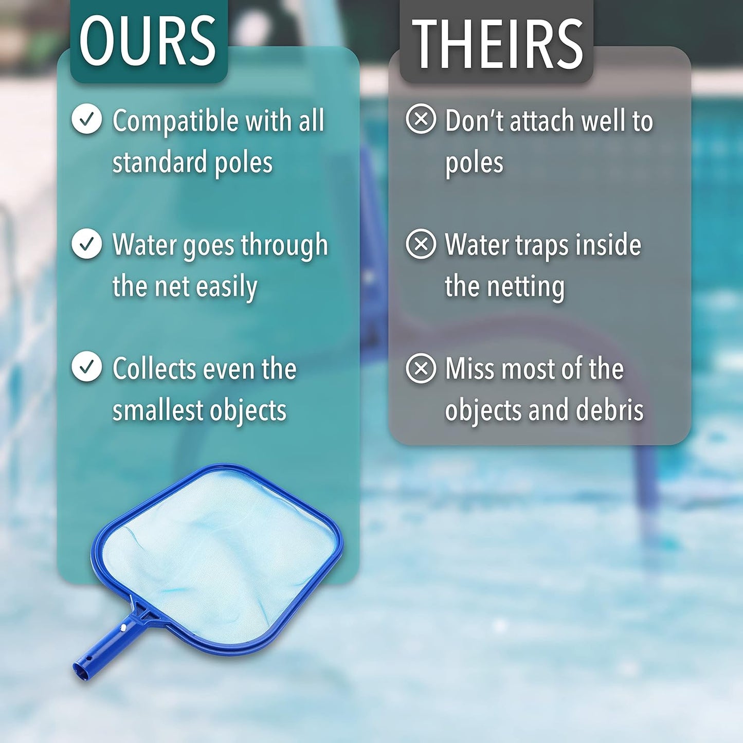 UNCO Pool Skimmer Net, Pool Net, Pool Nets for Cleaning, Pool Skimmer, Pool Cleaning Net, Pool Leaf Skimmer Net, Pool Leaf Net, Pool Leaf Rake, Hot Tub Skimmer Net, Spa Skimmer, Pool Rake Net