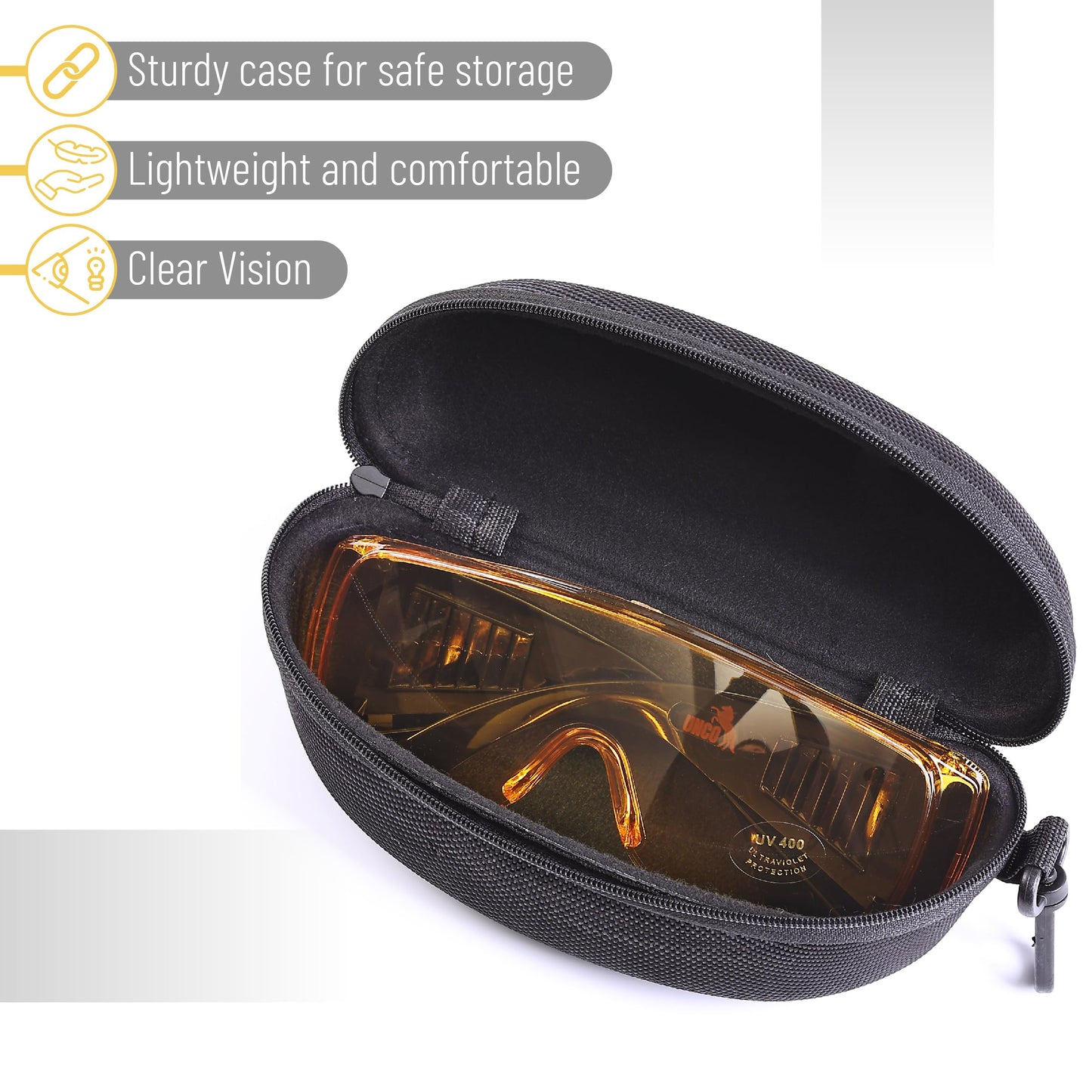 UNCO- Safety Goggles Over Glasses, Protective Goggles, Safety Goggles Anti Fog, Work, Safety Glasses Over