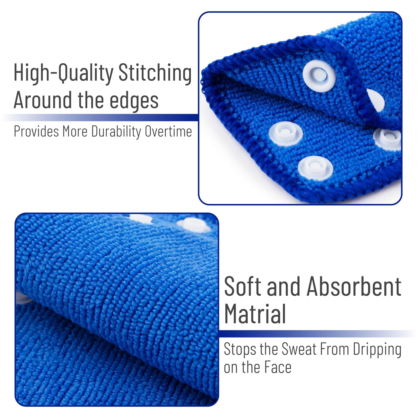 UNCO- Hard Hat Sweatband, 4 pcs, Navy Blue, Hard Hat Liner, Hard Hat Accessories, Sweatbands for Hats, Hardhat Sweatbands Washable, Reusable Hardhat Sweatbands, Sweat Bands for Hard Hats