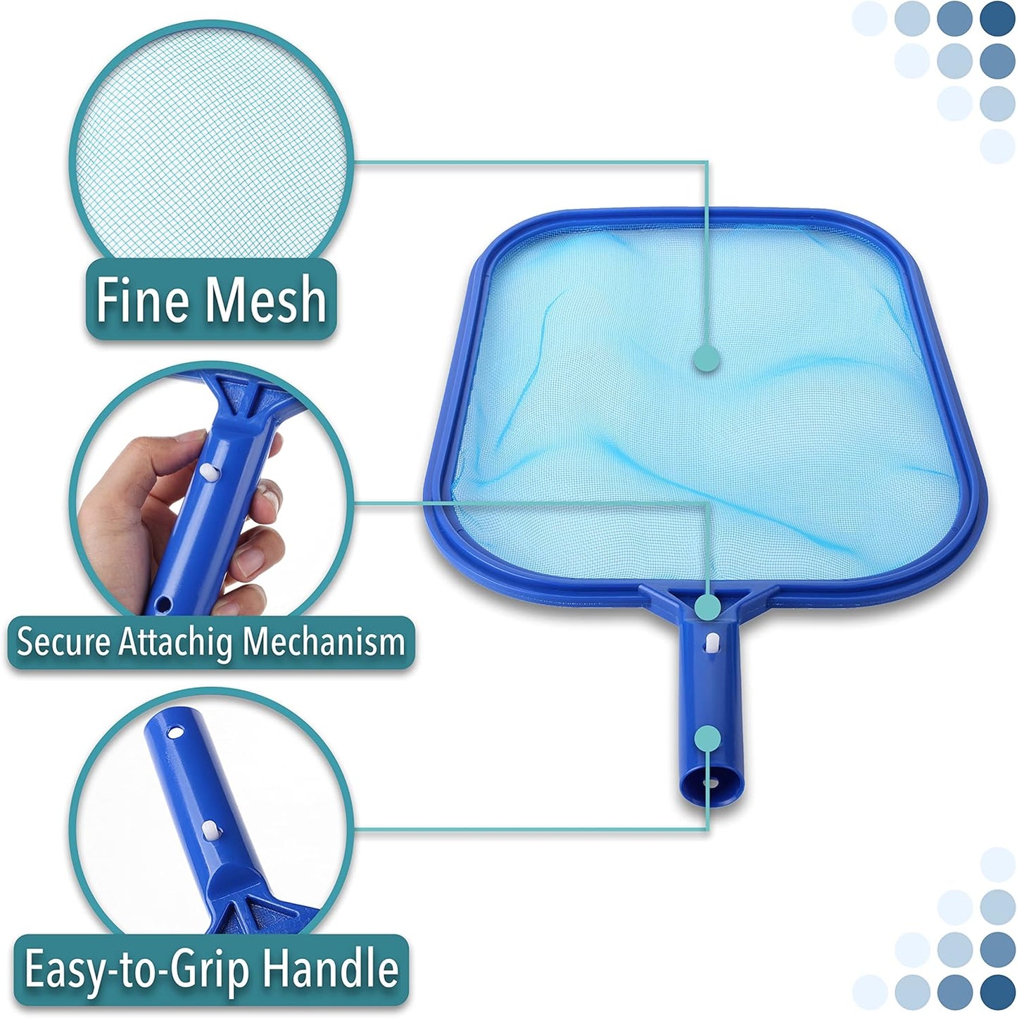 UNCO Pool Skimmer Net, Pool Net, Pool Nets for Cleaning, Pool Skimmer, Pool Cleaning Net, Pool Leaf Skimmer Net, Pool Leaf Net, Pool Leaf Rake, Hot Tub Skimmer Net, Spa Skimmer, Pool Rake Net