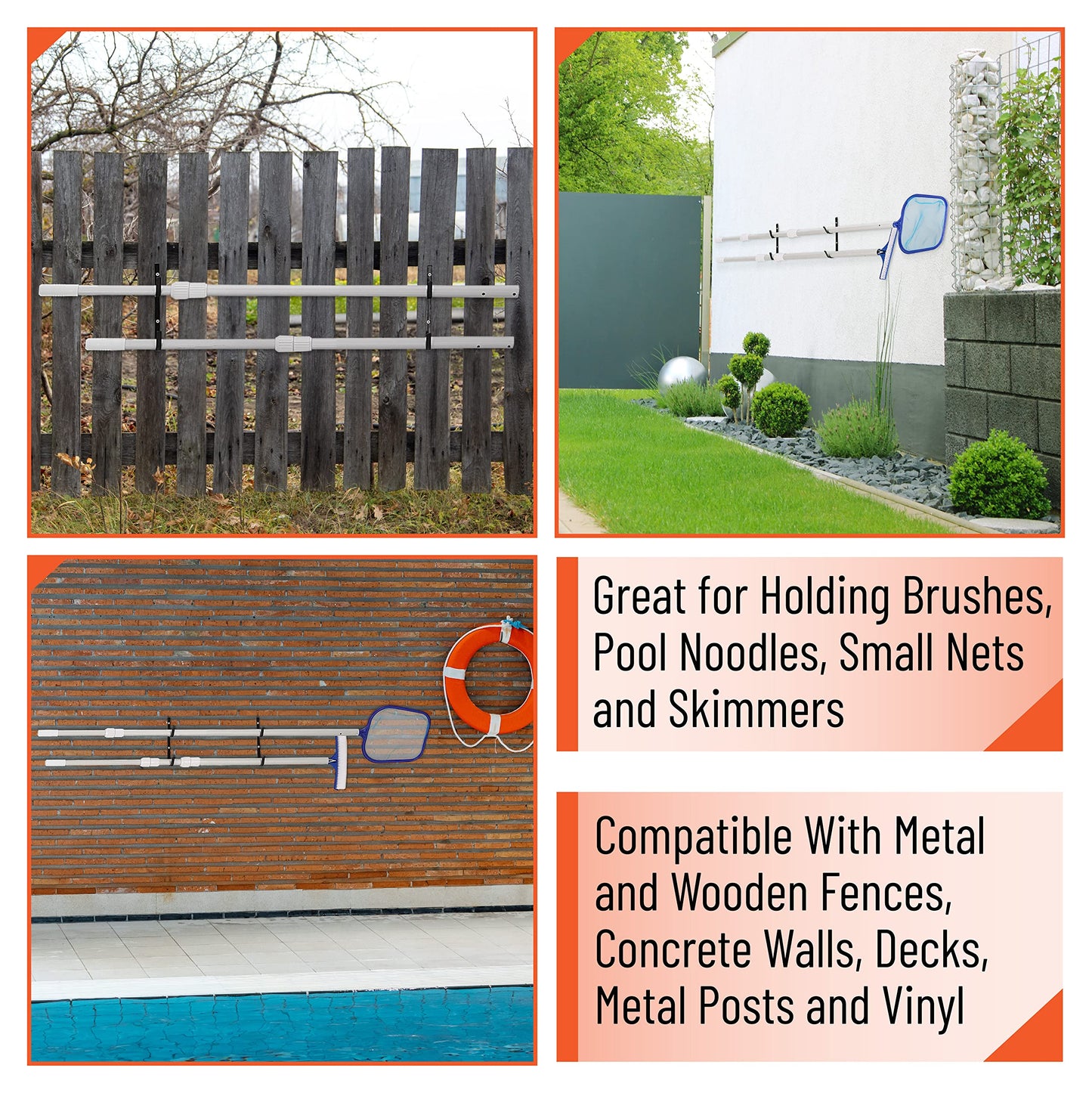 UNCO- Pool Pole Hanger and Wall & Tile Brush