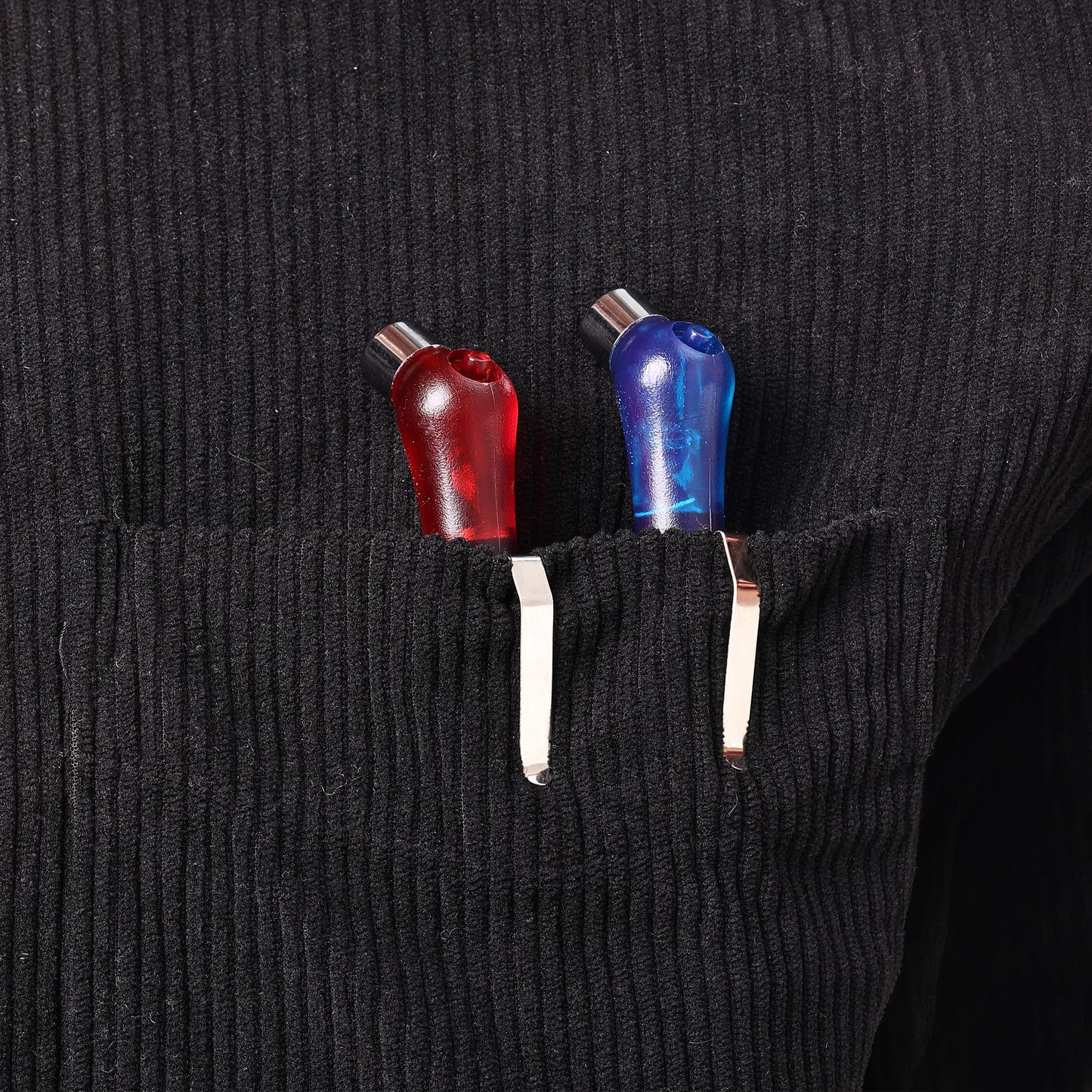 UNCO- Pencil Tire Pressure Gauge, 2 Pack, Blue & Red, 10-75 PSI, Tire Gauges for Tire Pressure, Tire Gauge, Air Pressure Gauge for Tires, Tire Air Gauge Tire Pressure, Car Tire Pressure Gauge