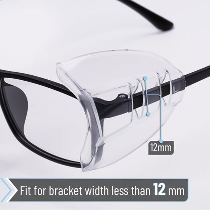 UNCO- Safety Side Shields for Glasses, 2/4/6/10 pcs, Safety Glasses Side Shields for Eyeglasses