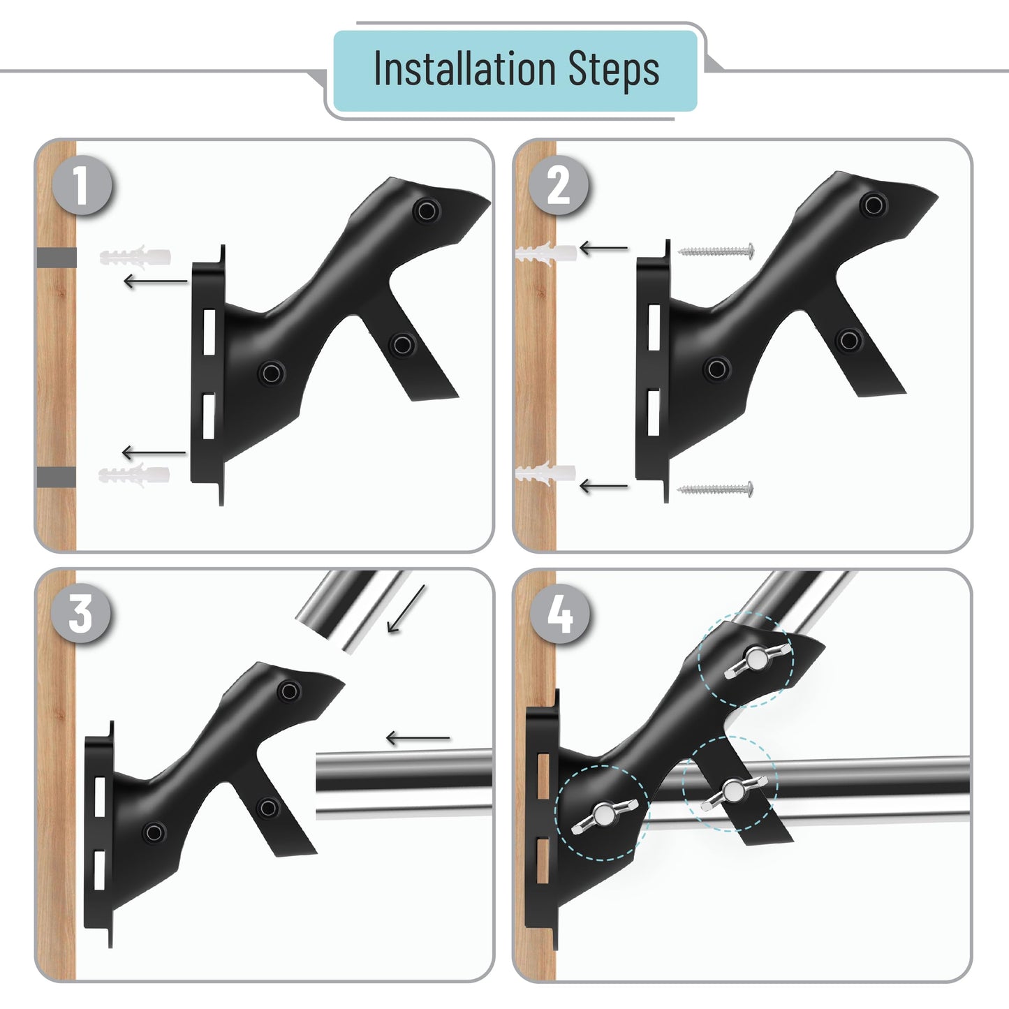 UNCO- Aluminum Flag Pole Holder, Heavy Duty Aluminum Mount, Flag Pole Bracket, Flag Pole Holder Mounting Bracket, Flag Pole Brackets for House, Flag Pole Mounting Bracket, Flag Pole Holder for House