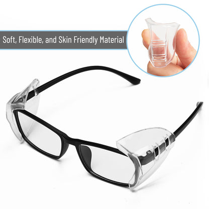 UNCO- Safety Side Shields for Glasses, 2/4/6/10 pcs, Safety Glasses Side Shields for Eyeglasses