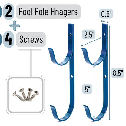 UNCO- Pool Pole Hanger, 2 Pack, Pool Hooks for Poles, Pool Equipment Hooks, Pool Pole Hooks, Hooks for Pool Supplies, Pool Hooks for Poles and Hose, Pool Hooks, Pole Hangers, Pools Accessories