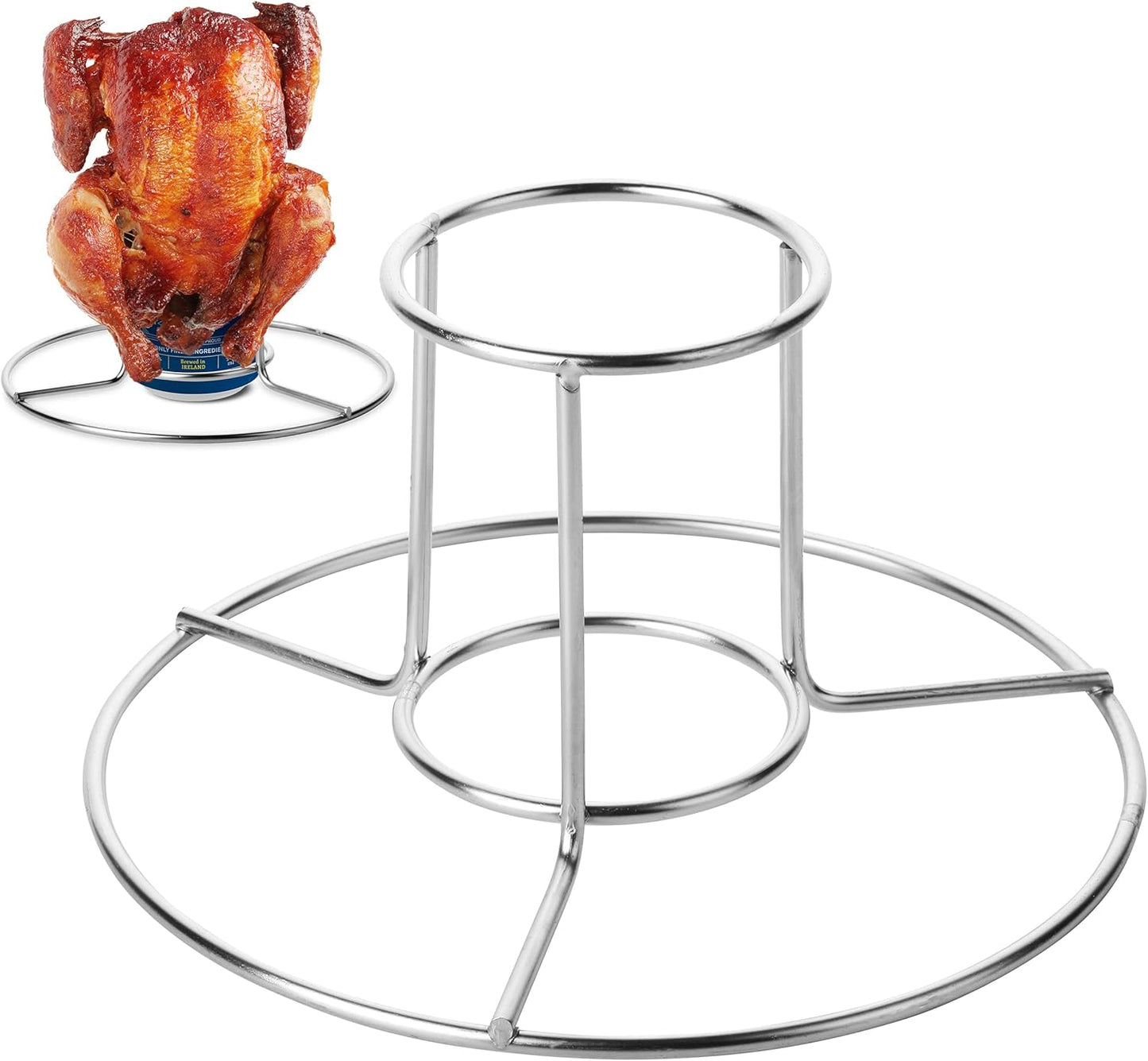 UNCO- Beer Can Chicken Holder, Stainless Steel, Beer Butt Chicken Stand, Beer Can Chicken Stand, Beer Can Chicken Holder for Grill, Beer Chicken Stand for Grill, Chicken Stand for Smoker