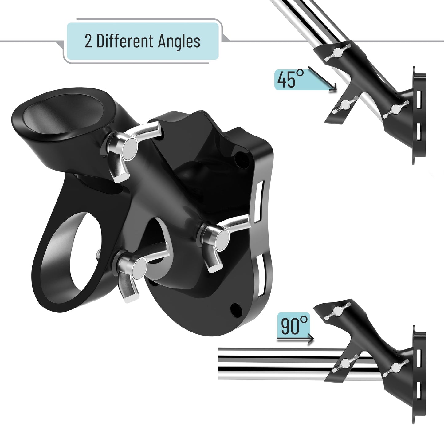 UNCO- Aluminum Flag Pole Holder, Heavy Duty Aluminum Mount, Flag Pole Bracket, Flag Pole Holder Mounting Bracket, Flag Pole Brackets for House, Flag Pole Mounting Bracket, Flag Pole Holder for House