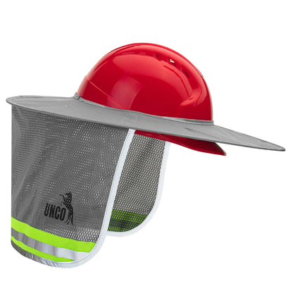 UNCO- Hard Hat Sun Shield, 3 Pack, Full & Standard Brim Mesh Sunshade High Visibility Reflective, Hard Hat Sun Shade, Hard Hat Accessories, Hard Hat Visor, Hard Hat Shade, Hard Hat Neck Shade