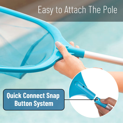 UNCO- Pool Skimmer Net with Pole, 25", Hot Tub Skimmer Net, Leaf Skimmer with Pole, Pond Skimmer Net, Pool Net with Pole, Pool Skimmer Net with Pole, Pool Nets for Cleaning with Pole