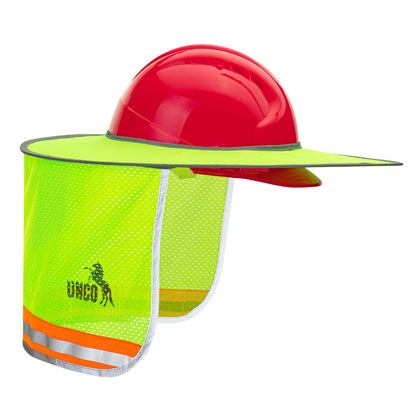 UNCO- Hard Hat Sun Shield, 3 Pack, Full & Standard Brim Mesh Sunshade High Visibility Reflective, Hard Hat Sun Shade, Hard Hat Accessories, Hard Hat Visor, Hard Hat Shade, Hard Hat Neck Shade