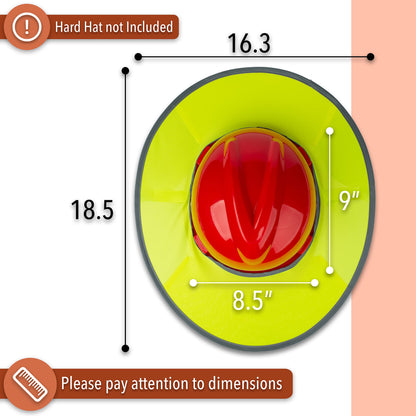 UNCO- Hard Hat Sun Shield, Full & Standard Brim Mesh Sunshade High Visibility Reflective, Hard Hat Sun Shade, Hard Hat Accessories, Hard Hat Visor, Hard Hat Shade, Hard Hat Neck Shade.